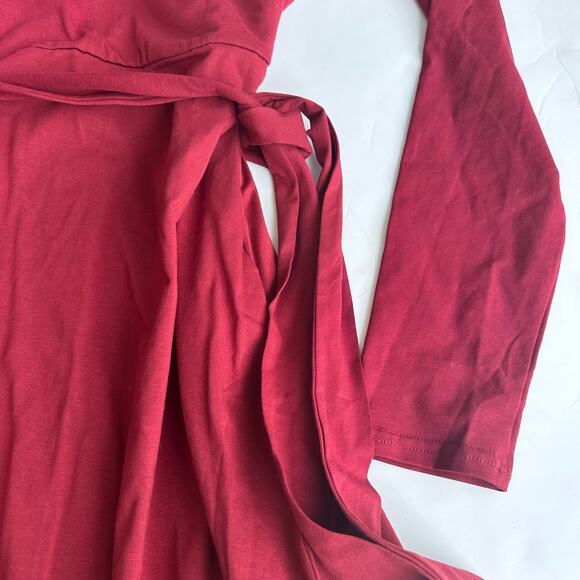 Pact Burgundy Fit and Flare Ballet Dress - Size Large - Picture 2 of 6